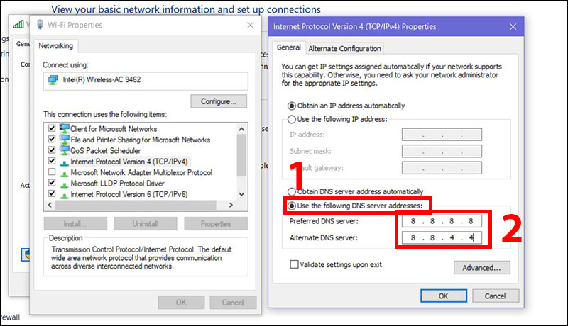 Đăng nhập Cwin qua link không bị chặn bằng cách thay DNS trên máy tính